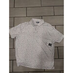 Mens‎ Summer Cocktail Print Short Sleeve Button Up Shirt